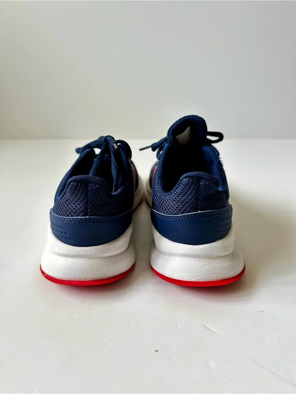 Adidas Runfalcon Boys Running Shoes Size 6 Navy Blue Red Athletic Sneakers